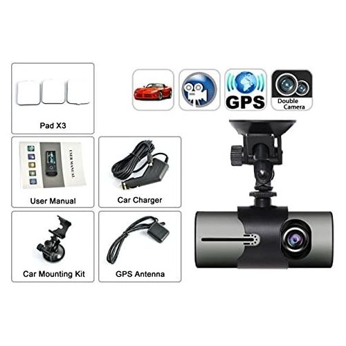  InDigi Indigi XR300 Dashboard Cam DVR Recorder - 2.7 LCD + Dual Lens(Front+Back) + GPS Module + Motion Recording