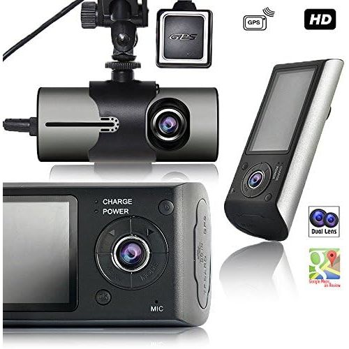  InDigi Indigi Dash Cam 2.7 TFT LCD HD Dual Camera Car DVR Black Box wGPS Tracker + G-Sensor