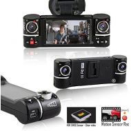 InDigi Indigi F6+ Car DVR 1080P HD 2.7-inch Color LCD Dashcam Car DVR [ Dual Rotating lens + Motion Activate + File Protection + Loop Recording ]