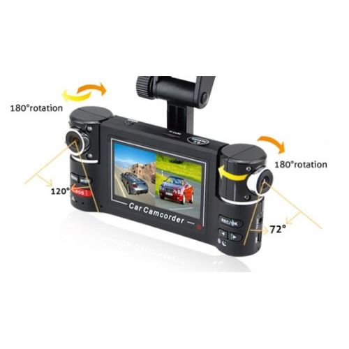  InDigi 2.7 TFT LCD Dual Camera Rotated Lens Car DVR Video Recorder Dash Cam FREE 32GB