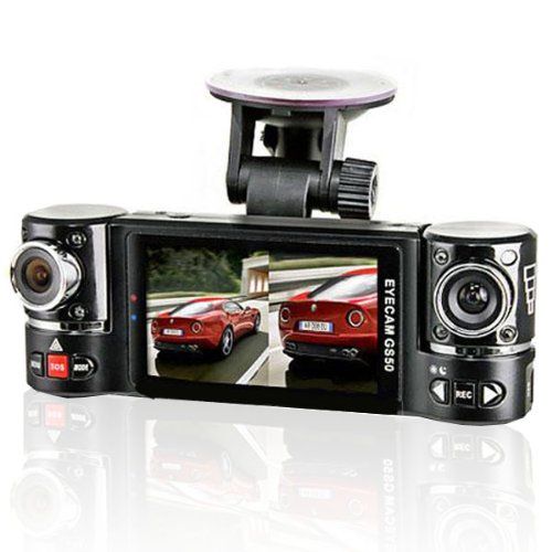  InDigi 2.7 TFT LCD Dual Camera Rotated Lens Car DVR Video Recorder Dash Cam FREE 32GB