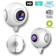 InDigi Indigi 360 Degree Mini Panoramic 720P Camera - Dual Wide Angle Lens Photo and Video Recorder For Android Smartphone