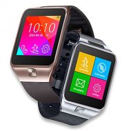 InDigi Indigi SWAP2 GSM Touch Screen Bluetooth Camera MP3 Wireless Smart Watch Phone Unlocked! AT&T / T-Mobile (Silver)