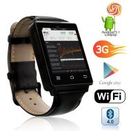 /InDigi Zgpax S5 Touch Screen Dual Core Android 4 Smart Phone Watch GPS Wifi Camera SIM (Silver)