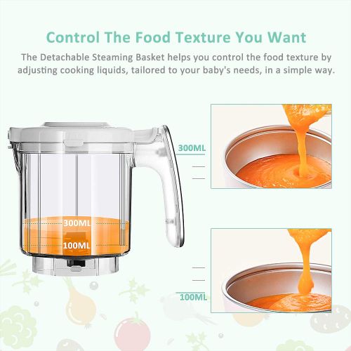  [아마존베스트]InFanso Infanso Baby Food Maker Food Processor BF300 for Infants and Toddlers 7 in 1 Organic Food Making Machine with Steam Cooker, Blender, Chopper, Defroster, Reheater, Disinfector and A