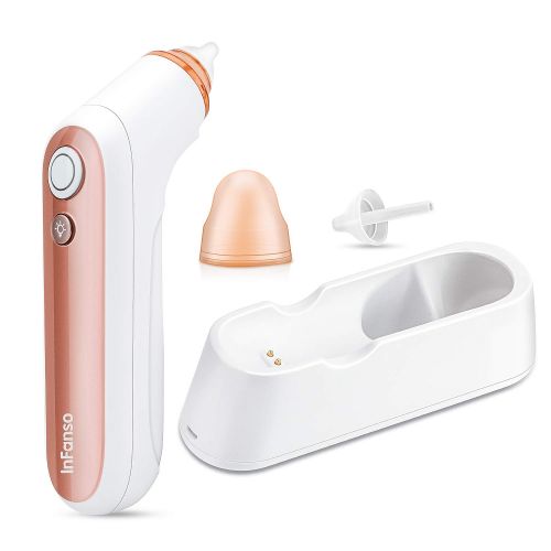  [아마존베스트]InFanso Baby Nasal Aspirator Electric Nose Cleaner BN320 with Soft LED Light, Wireless Charger and 2...