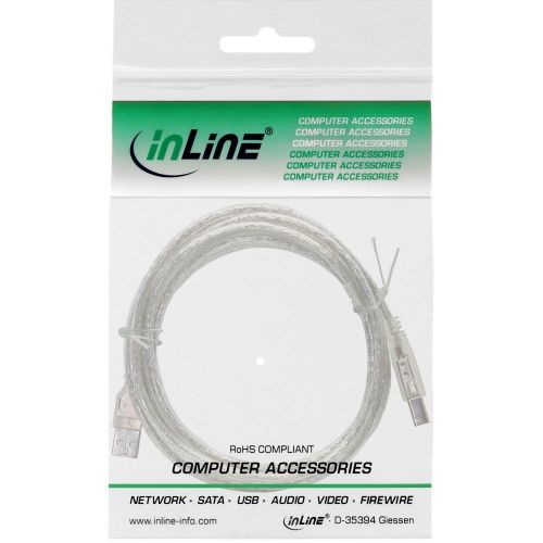  [아마존 핫딜]  [아마존핫딜]InLine 34557T A an B transparent USB 2.0 Kabel (7m)