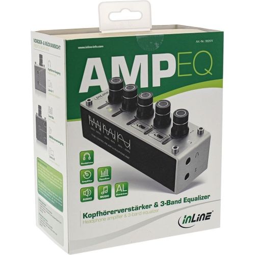  [아마존베스트]InLine AmpEQ 99201I Hi-Res Audio Headphone Amplifier and Equalizer 3.5 mm Jack USB Powered