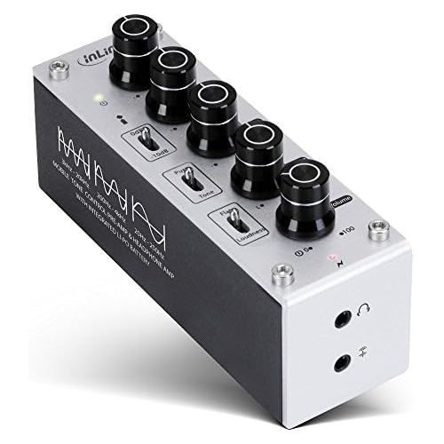  [아마존베스트]InLine AmpEQ 99204I Mobile Hi-Res Audio Headphone Amplifier and Equalizer 3.5 mm Jack with Battery