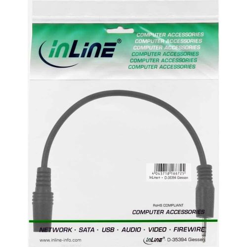  [아마존베스트]InLine Jack Adapter Cable Male to 2.5mm Male to 4-Pin Hosiden Male to 3.5mm Female1m 99308D