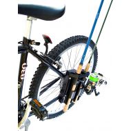 InMotion Inc. - The Bike Fisherman - Fishing Rod Holder for Bicycles ? Holds Two Rods ? Safely Bike with Your Fishing Poles Tightly Secured ? Easy Clamp on Rod Carrier for Bicycle