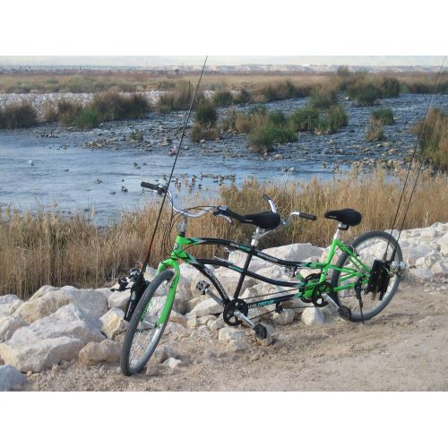  InMotion Inc. - The Bike Fisherman - Fishing Rod Holder for Bicycles ? Holds Two Rods ? Safely Bike with Your Fishing Poles Tightly Secured ? Easy Clamp on Rod Carrier for Bicycle