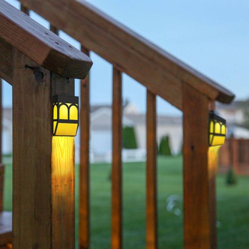  InSassy Solar Wall Lights Outdoor - Wireless Led Waterproof Security Lighting for Deck, Fence, Patio, Front Door, Wall, Stair, Landscape, Yard and Driveway Path - Warm/Color Changi