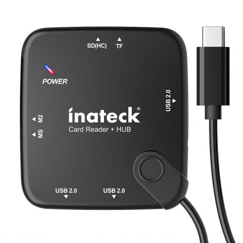  [아마존 핫딜]  [아마존핫딜]Inateck USB C OTG Adapter mit 3 USB Ports und SD/TF/SDH-Kartenleser, Kompatibel mit den meisten USB C Geraten