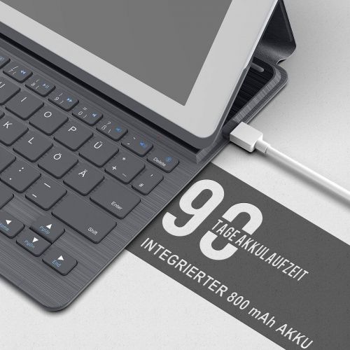  [아마존 핫딜]  [아마존핫딜]Inateck Tastatur Huelle kompatibel mit 9.7 iPad 2018(6. Generation), iPad 2017(5.Generation) und iPad Air 1, Ultra Slim Keyboard Case in QWERTZ Layout, BK2003