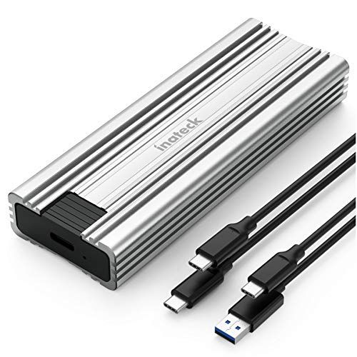  Inateck NVMe Enclosure for M.2 NVMe and SATA SSDs,USB 3.2 Gen 2 Type C,FE2025