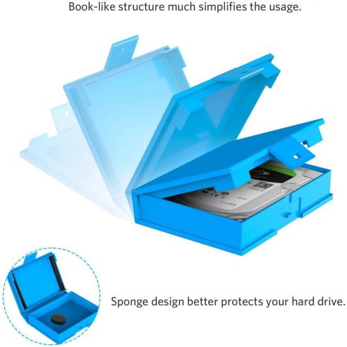  Inateck SATA Hard Drive Docking Station, 3.5 Inch Hard Drive Case HDD Protective Box with Shockproof Dustproof and Anti-Static Function,Bundle Product