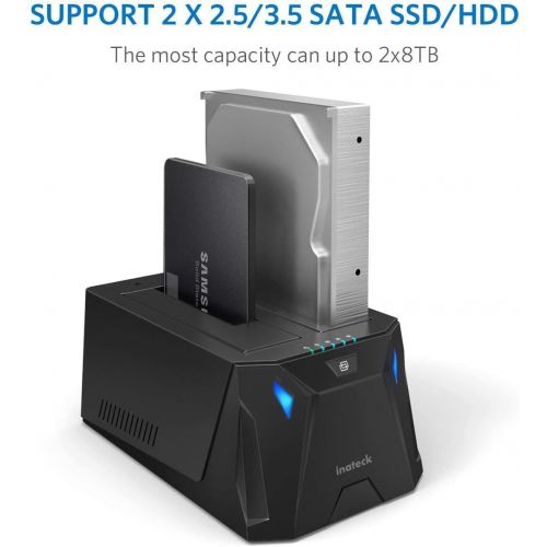  Inateck SATA Hard Drive Docking Station, 3.5 Inch Hard Drive Case HDD Protective Box with Shockproof Dustproof and Anti-Static Function,Bundle Product