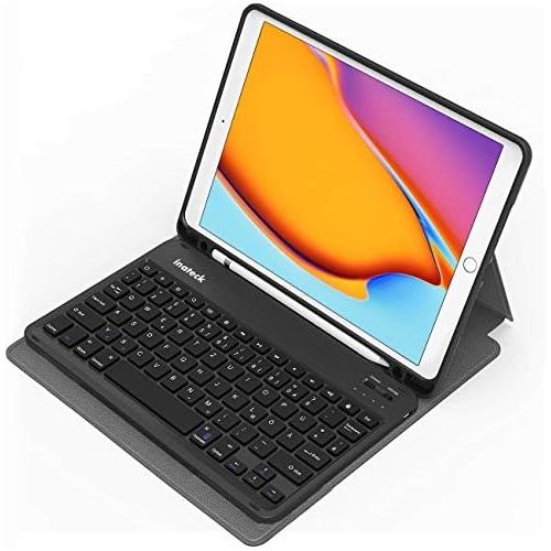  [아마존베스트]Inateck Keyboard Case for iPad 2020 (8th Gen)/iPad 2019 (7th Gen) 10.2 Inch, iPad Air 3 and iPad Pro 10.5, Detachable with Screen Shut-Off QWERTZ, KB02012, Dark Grey