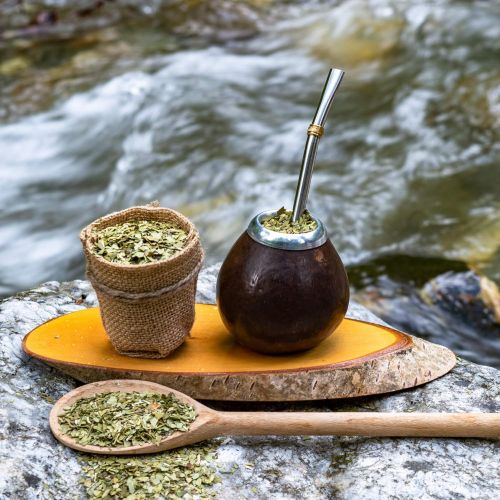  Inaudito Gifts Yerba Mate Kit. Handgemachter Kuerbis (nicht geheilt) und Stroh (Bombilla), um Yerba Mate zu trinken. Persoenliche Groesse (Schokolade)