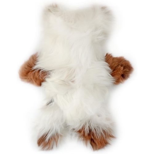  Inca Fashions Baby Alpaca Fur Teddy Bear - Hand Made 12 Inch Multi Colored - Honey  White