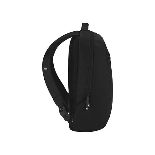 인케이스 Incase ICON Lite Pack - Durable Travel Backpack + Laptop Bag with Faux-Fur Padded Laptop Sleeve - Fits 16-inch Laptop - Compact Carry On Backpack for Travel (19 x 13 x 9 in) - Black