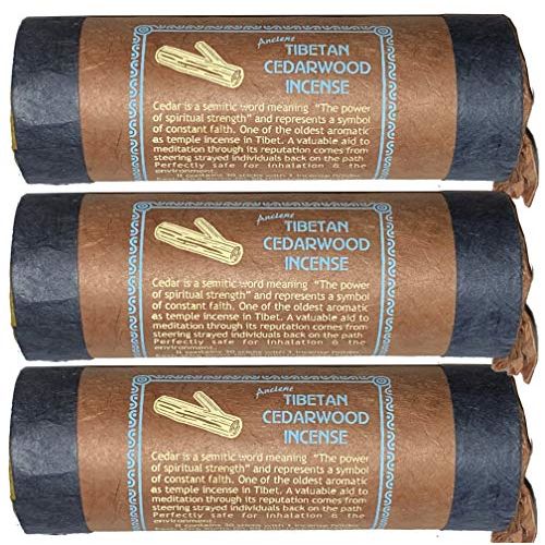  인센스스틱 Tibetan Cederwood Incense, 4.5 Length - 3 Packs, 30 Sticks Per Pack