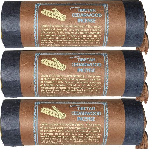  인센스스틱 Tibetan Cederwood Incense, 4.5 Length - 3 Packs, 30 Sticks Per Pack
