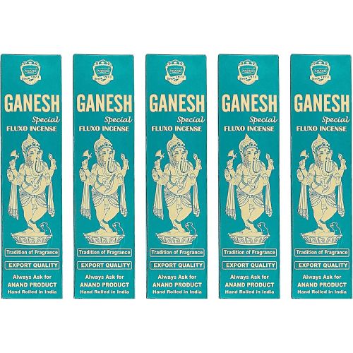  인센스스틱 Ganesh Special Fluxo Incense - 5 Packs, 25 Grams per Pack