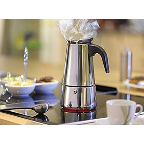  Inconnu Kaffeemaschine, italienisch, aus Edelstahl, fuer 4 Tassen