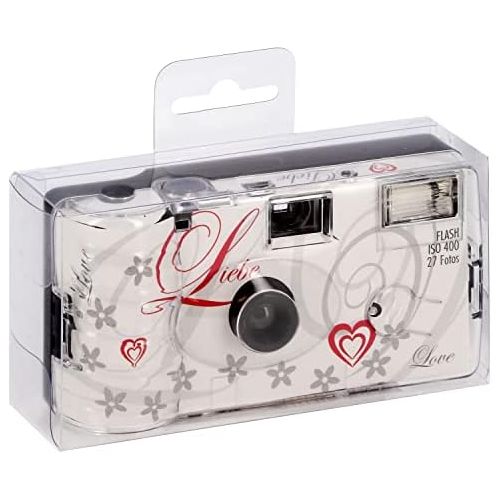  [아마존베스트]Inconnu Single use Kamera Flash 400 27 Love white