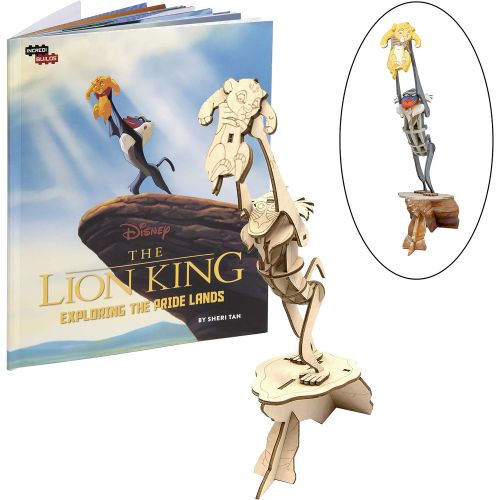  IncrediBuilds Disney The Lion King 3D Wood Puzzle &?Model Figure Kit (27 Pcs) - Build & Paint Your Own 3-D Movie Toy - Holiday Educational Gift for Kids & Adults, No Glue Required, 8+