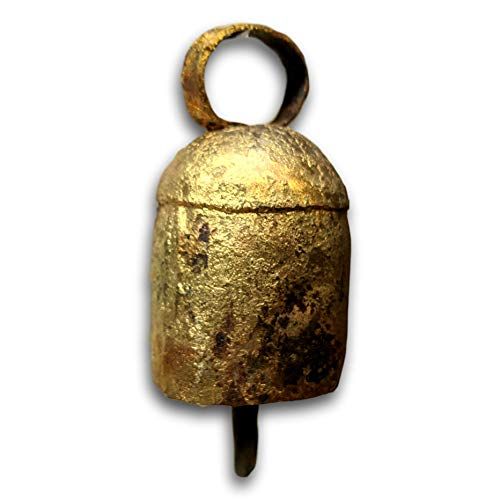  India Arts One Dozen 2.25 inches high Rounded Top Tin Bells with Metal Striker Bell Chime