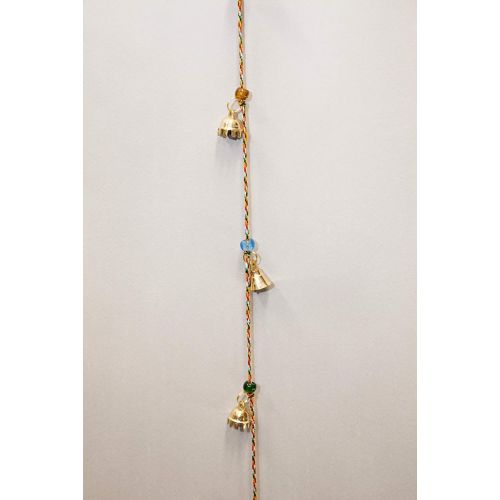  India Arts Beautiful Chime with Ten Polished Brass Bells about 1 High on a 40 String