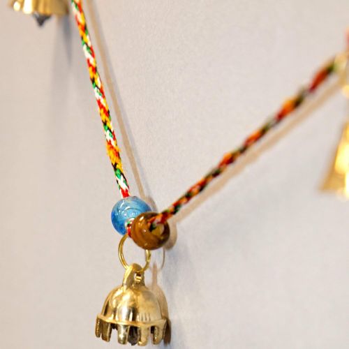  India Arts Beautiful Chime with Ten Polished Brass Bells about 1 High on a 40 String