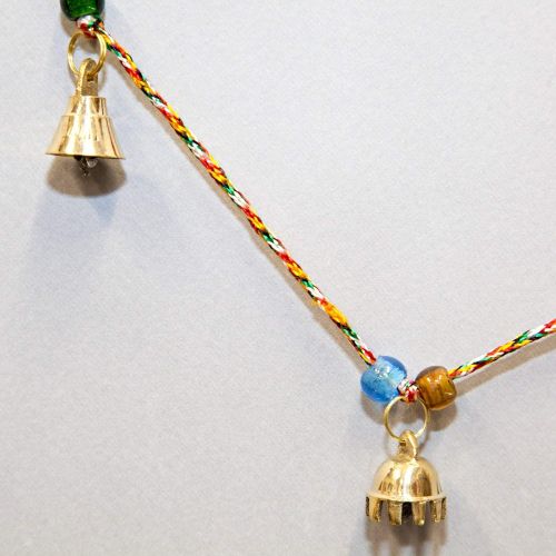  India Arts Beautiful Chime with Ten Polished Brass Bells about 1 High on a 40 String