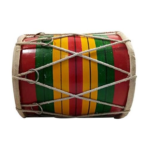  [아마존베스트]India Meets India Dholak 8 Folk Instrument Handmade by Excellent Indian Artisans