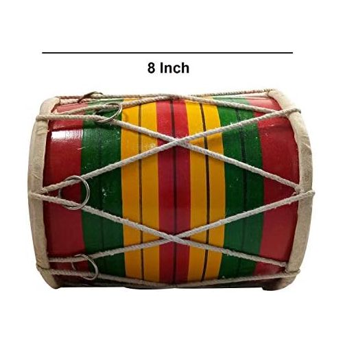  [아마존베스트]India Meets India Dholak 8 Folk Instrument Handmade by Excellent Indian Artisans