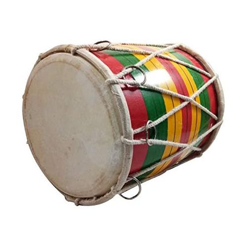  [아마존베스트]India Meets India Dholak 8 Folk Instrument Handmade by Excellent Indian Artisans