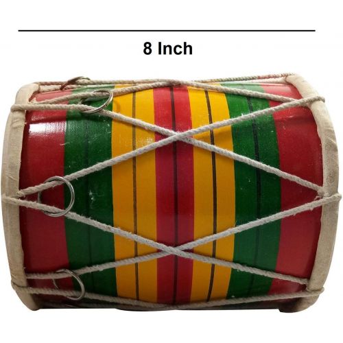  [아마존베스트]India Meets India Dholak 8 Folk Instrument Handmade by Excellent Indian Artisans