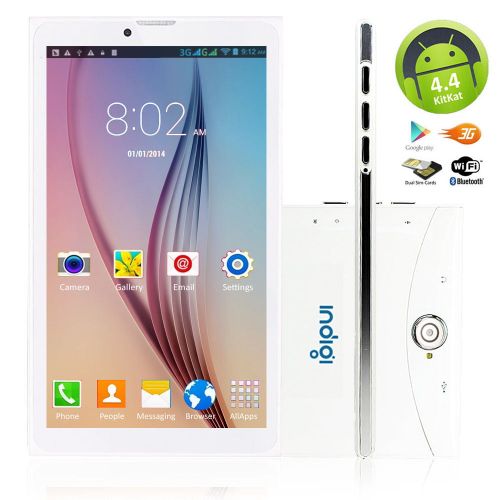 아디다스 Adidas IndigiA 2-in-1 7inch Android 4.4 (3G Factory Unlocked) 2-in-1 SmartPhone + TabletPC AT&TT-Mobile (White)