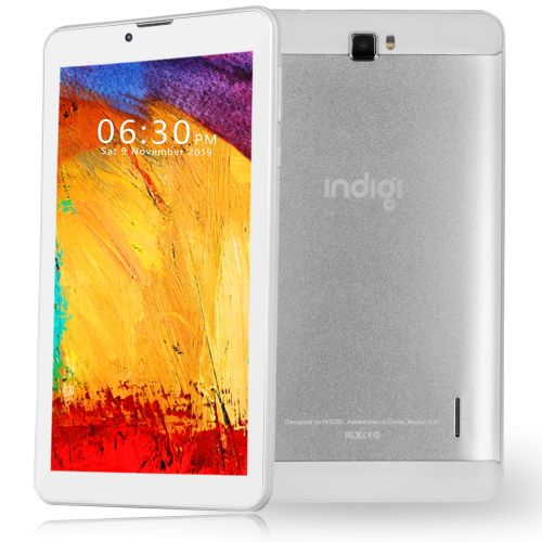  Indigi 7.0 Unlocked 3G Smart Phone 2-in-1 Phablet Android 4.4 Tablet PC w Built-in Smart Cover AT&T T-Mobile (White)