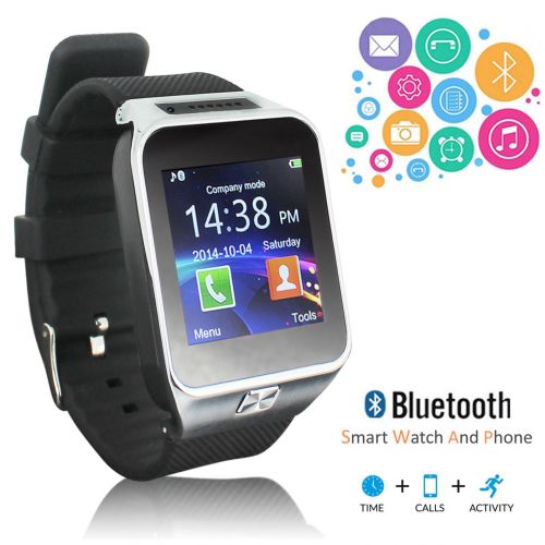  Indigi E3 iOS and Android Bluetooth 2.1 SmartWatch - Wireless w Caller ID + SpeakerPhone + Music + SMS Notifications