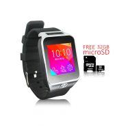 Indigi GSM Unlocked Smart Watch + Phone [Text & Call Reminder + Bluetooth 4.0 + Built-In Camera] + 32gb SD