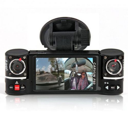  Indigi F600 Car DVR DashCam w Front+Rear Rotating Camera with 2.7 split screen LCD + IR LED Assist