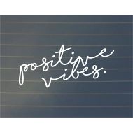 IndigoDecalCo DECAL | Positive Vibes, Vinyl Decal, Car Decal, Laptop Decal, Laptop Sticker, Good Vibes, Water Bottle Decal, Yeti Cup Decal