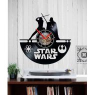 Indigovento Star Wars Vinyl clock Star Wars uhr handmade clock Wall art Wall clock Darth vader Star Wars clock vinyl Record clock Birthday gift Disney