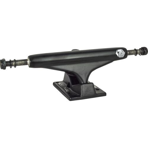  Industrial IV Black w/White Logo Skateboard Trucks - 5.25 Hanger 8.0 Axle with 1 Raven Black Hardware - Bundle of 2 Items