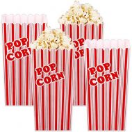 Infactory infactory Popcorn Becher: 4er-Set Wiederverwendbare Popcorn-Boxen, 2 Liter, rot-weiss gestreift (Popcorn Becher Kunststoff)