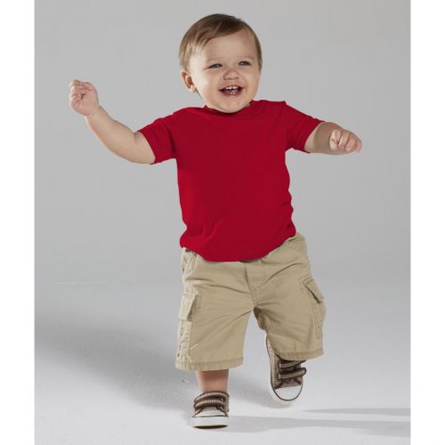  Infant Red Fine Jersey 4.5-ounce T-shirt